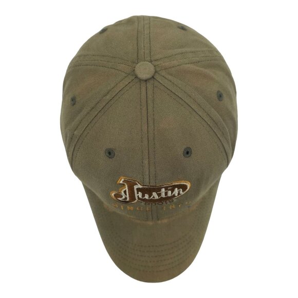 Justin Boots Logo Embroidered M & F Western Strapback Cap Trucker Baseball Hat - Picture 6 of 15